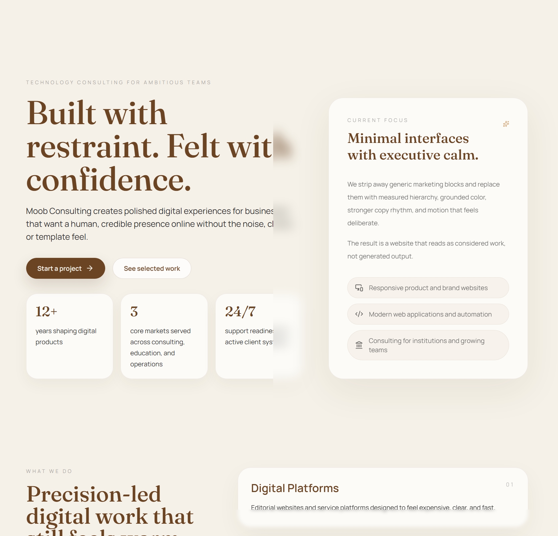 Moob Consulting IT consultation website